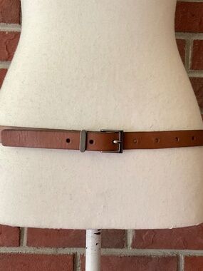 Halogen Brown Leather Adjustable Belt Size S 29”-35”